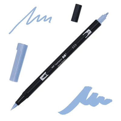 Tombow abt dual brush pen -553, mist purple