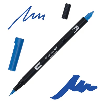 Tombow abt dual brush pen -555, ultramarine
