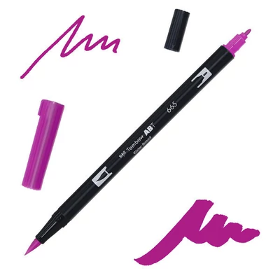 Tombow abt dual brush pen -665, purple