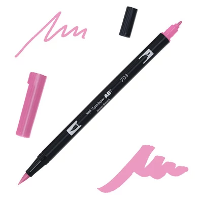 Tombow abt dual brush pen -703, pink rose
