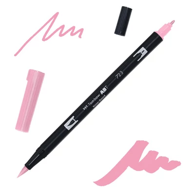 Tombow abt dual brush pen -723, pink