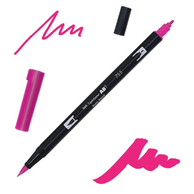 Tombow abt dual brush pen -755, rubine red