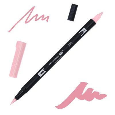 Tombow abt dual brush pen -772, dusty rose
