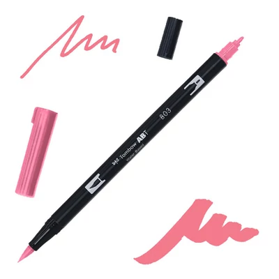 Tombow abt dual brush pen -803, pink punch