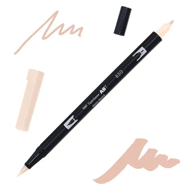 Tombow abt dual brush pen -850, light apricot
