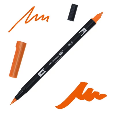 Tombow abt dual brush pen -905, red