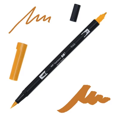 Tombow abt dual brush pen -946, gold ochre
