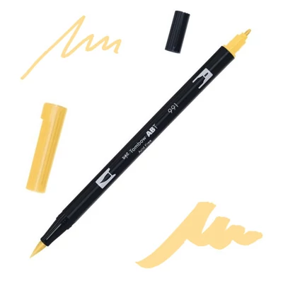 Tombow abt dual brush pen -991, light ochre
