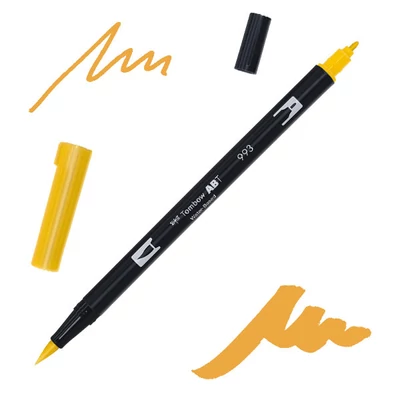 Tombow abt dual brush pen -993, chrome orange