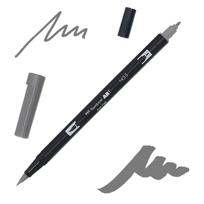Tombow abt dual brush pen- N35, hladna siva 12