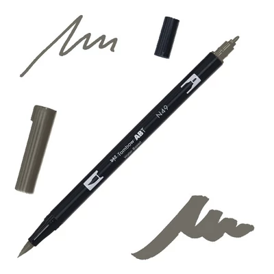 Tombow abt dual brush pen -N49, warm grey 8