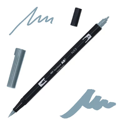 Tombow abt dual brush pen -N52, cool gray 8