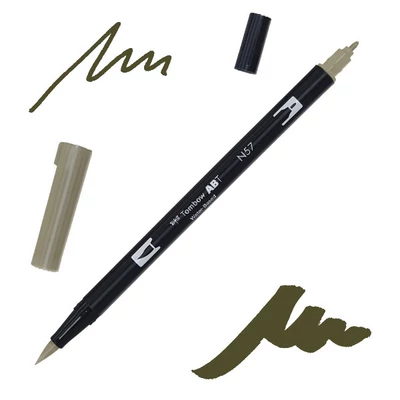 Tombow abt dual brush pen -N57, warm gray 5
