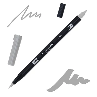 Tombow abt dual brush pen -N60, cool gray 6