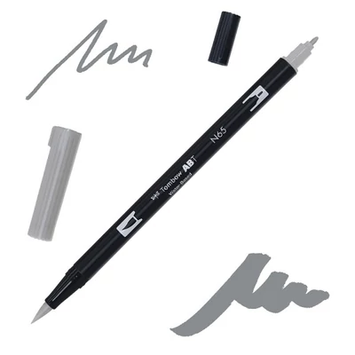Tombow abt dual brush pen- N65, hladna siva 5