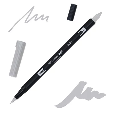 Tombow abt dual brush pen -N75, cool gray 3