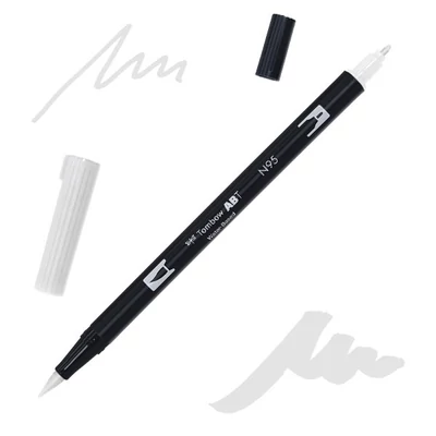 Tombow abt dual brush pen- N95, cool gray 1