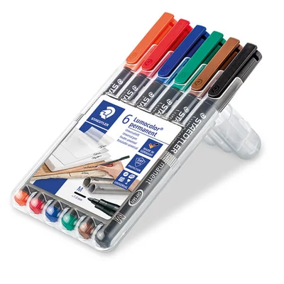 Set alkoholnih markera, Staedtler, Lumocolor, 1mm - 6 kom
