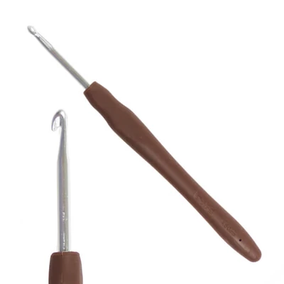 Ergonomski kukičasti igla za pređu sa silikonskom drškom, DMC - 4,5 mm