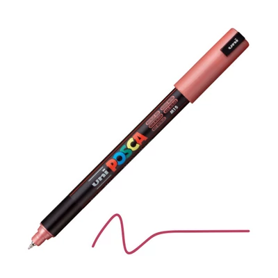UNI POSCA PC-1MR iglani filc, 0,7 mm - M15, metalik crvena