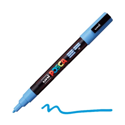Flomaster UNI POSCA PC-3M, 0,9-1,3 mm - 48, nebesko plavi