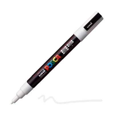 Flomaster UNI POSCA PC-3M, 0,9-1,3 mm - 1, bijeli