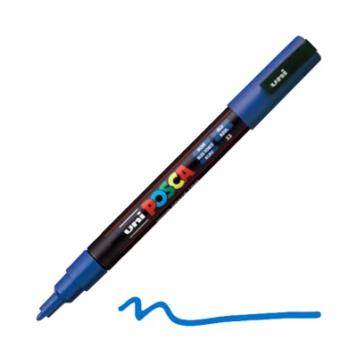 Flomaster UNI POSCA PC-3M, 0,9-1,3 mm - 33, plavi