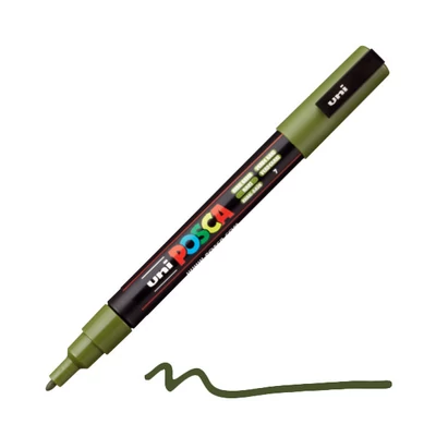 Flomaster UNI POSCA PC-3M, 0,9-1,3 mm - 7, kaki