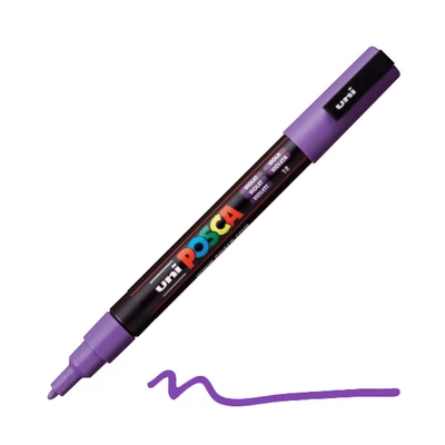 Flomaster UNI POSCA PC-3M, 0,9-1,3 mm - 12, ljubičasti