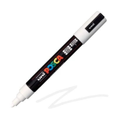 UNI POSCA PC-5M flomaster 1,8-2,5 mm - 1, bijeli