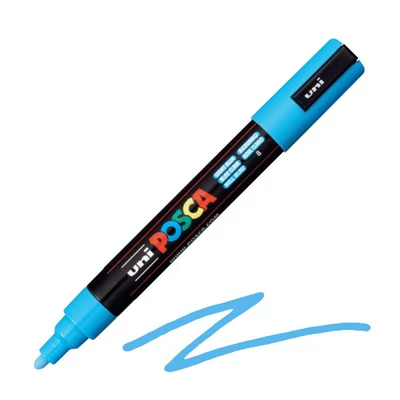 Flomaster UNI POSCA PC-5M 1,8-2,5 mm - 8, svijetlo plavi