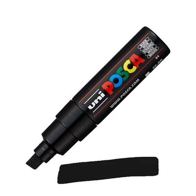 Flomaster UNI POSCA PC-8K, 8 mm - 24, crni