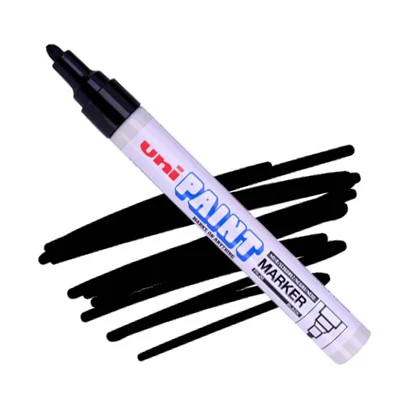 UNI Paint PX-20 filcani lak, na bazi ulja - crni, 2,2-2,8 mm