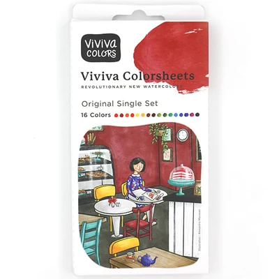 Viviva Colorsheets set paleta za akvarel papir - 16 boja, originalni pojedinačni set