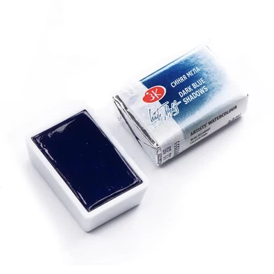 White Nights svilenkasta akvarel boja 2,5 ml, granulirajući - 555, dark blue shadows