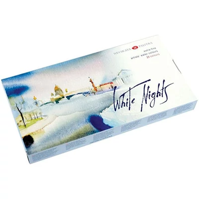White Nights set akvarel boja - 24 kom, u plastičnoj kutiji