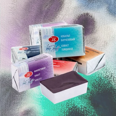 White Nights svilenkasta akvarel boja granulirajući - u različitim bojama