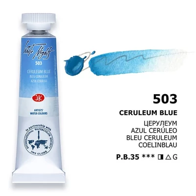 White Nights akvarel boja u tubi 10 ml - 503, ceruleum blue
