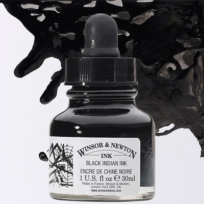 Winsor&amp;amp;Newton tinta, 30 ml - crna tuš