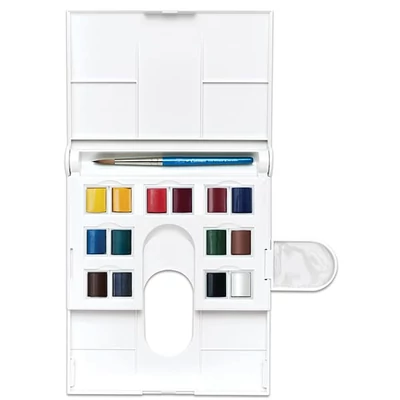 Winsor&amp;Newton Cotman set akvarel boja, 14x1/2 stabljika + kist - Field