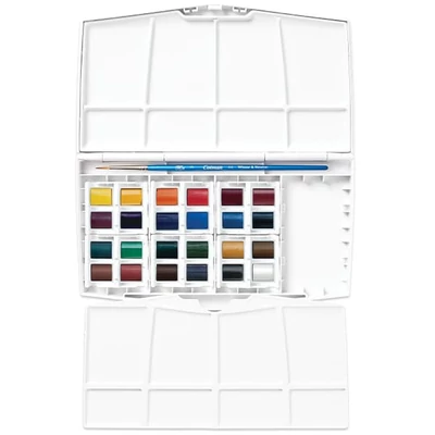 Winsor&amp;Newton Cotman set vodenih boja, 24x1/2 drška + kist - Putovanje