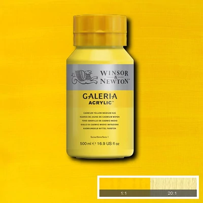 Winsor&Newton Galeria akrilna boja, 500 ml - 120, cadmium yellow medium hue