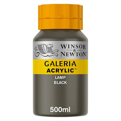 Winsor&amp;amp;Newton Galeria akrilna boja, 500 ml - 337, lamp black