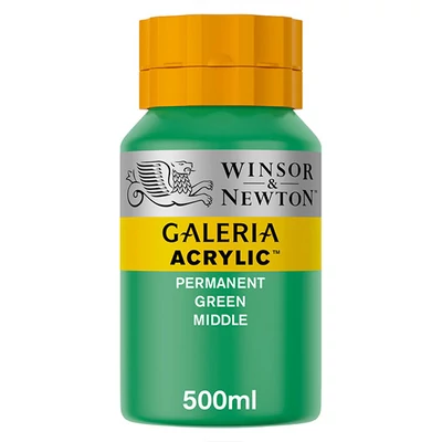Winsor&amp;Newton Galeria akrilna boja, 500 ml - 484, permanent green middle