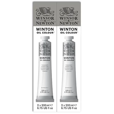 Winsor&amp;Newton Paket uljanih boja Winton, 2x200 ml, titanium white