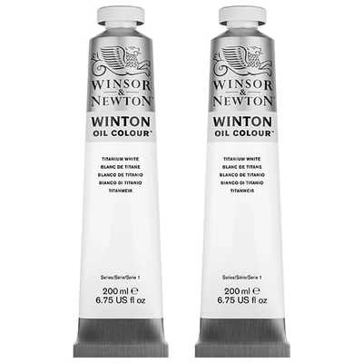 Winsor&amp;Newton Paket uljanih boja Winton, 2x200 ml, titanium white