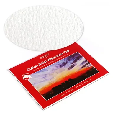 Blok za akvarel Artist watercolor, 100% pamuk, 300 g, 16 listova, polugrub - A4