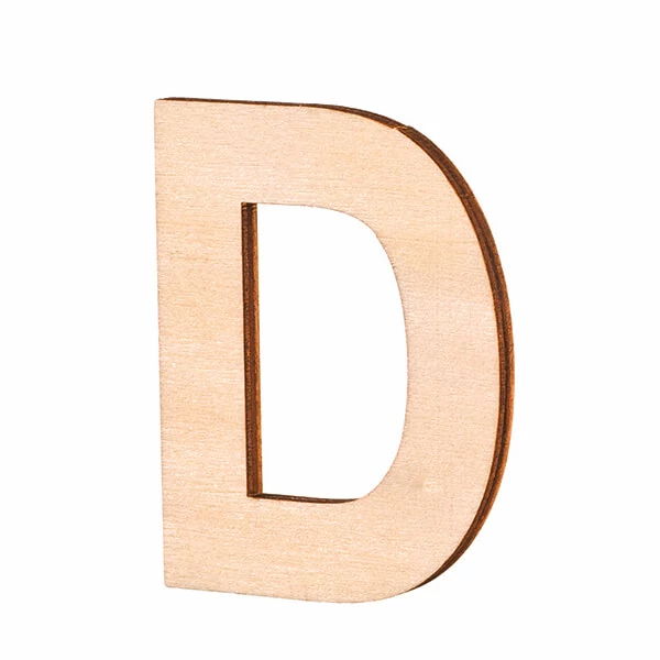 Drveno slovo, 80x5 mm - D