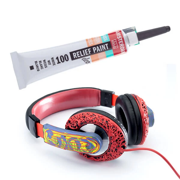 Amsterdam Relief Paint konturna boja, negoriva, 20 ml - bijela, 100