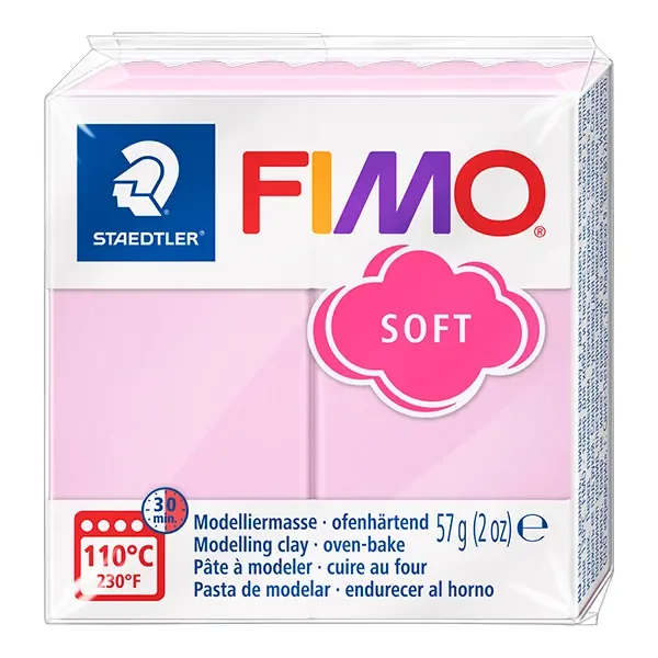 FIMO Soft pečena glina, 57 g - pastelno ružičasti (8020-205)